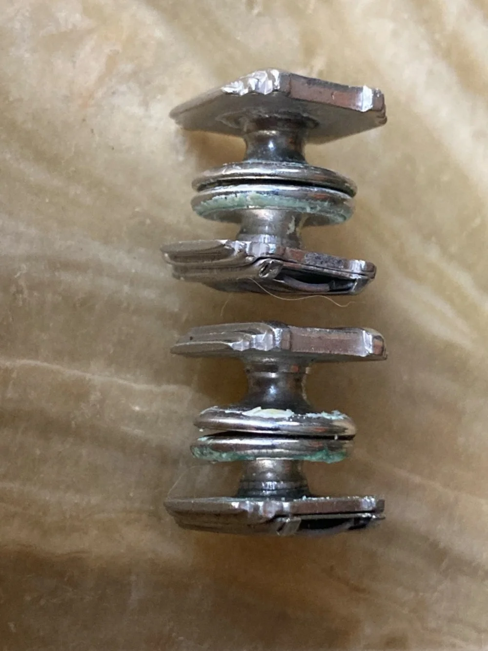 Antique 20s B&W Co Kum-A-Part Patent Cufflinks Heavy Art Deco AD Monogram